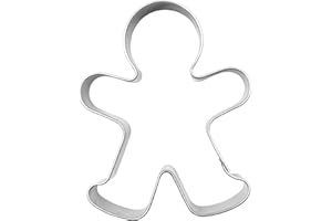 BekkiB - Stampino per biscotti "uomo di pan di zenzero/ragazzo" – ca. 6,3 cm, in acciaio inox per cuocere biscotti e biscotti, lavabile in lavastoviglie – 86