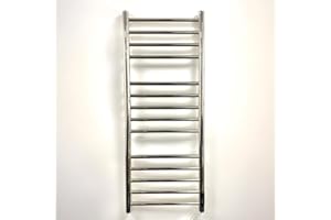 MANISSA Greened House Scaldasalviette Elettrico in Acciaio Inossidabile, Finitura a Specchio, Serie Siena, Montaggio a Parete, A1000mm x L400mm