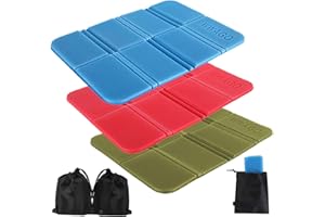 WISHSTAR Cuscino Stadio Pieghevole,Tappetino Pieghevole Outdoor con Borsa Trasporto in Schiuma, Portatile Tappetino Cuscino Impermeabile Pieghevole per Esterni Stadio, Picnic, Viaggi,Giardino,Campeggio…