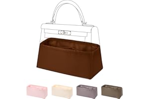 DGAZ Soie Organisateur de Sac à Main pour Hermès Kelly 25/28/32/35, Soyeux et Lisse, de Luxe pour Fourre-Tout (KL25, Gold)