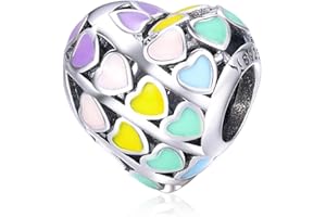 LaMenars Femme Petite-Fille Sœur Fille Maman Fille et Mère Membres de la Famille Charme pour Bracelets Pendentifs en Argent 925 Perles pour Colliers Dangle pour la fête des Mères Anniversaire Cadeau