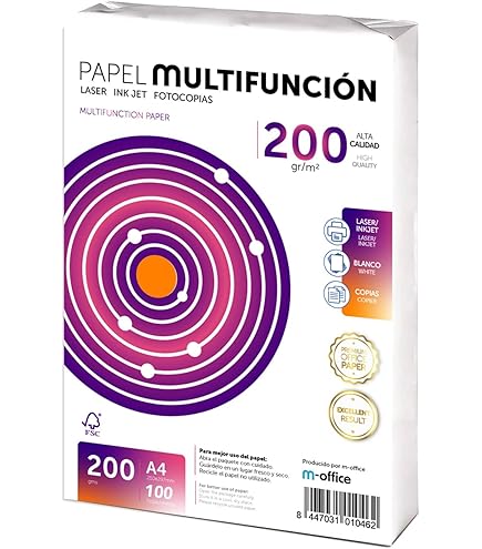 Carta A4 Spessa 250 G/m² - 125 Fogli Per Stampante, Fotocopie E Ufficio, Non Trapassa Il Colore - Foto 5