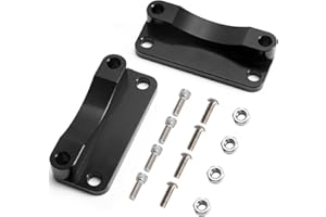 Eumti Front Fender Risers 20mm Adapter Relocator Spacer Kit Lift Fender Bracket Mount 21" Wheel Gloss Black Compatible With Harley Davidson Touring Models 2003-2013 FLHT FLTR FLHR FLHX