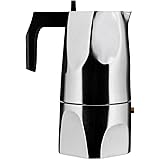 Alessi Ossidiana MT18/6 - Caffettiera per Espresso di Design in Fusione d'Alluminio, 6 Tazze
