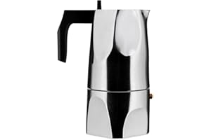 Alessi | Ossidiana MT18/6 - Cafetière Expresso Design en Fonte d'Aluminium, 6 Tasses