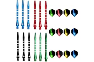 HRLORK Darts Shafts Darts Flights 45MM Aluminium Shafts Multiple Stems and Flights Metal Stems Professional Accessories with Standard 2BA Thread
