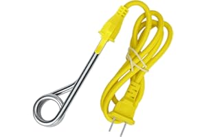 Lotnery Portable Electric Water Heater, Boiling Water Heating Tube - Copper & PVC - Mini Portable Stick Immersion Heater for Coffee, Tea, Milk, Hot Beverages, 220V 600W for Camping,Travel