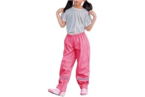 QinMMSPORTS Pantalon de Pluie pour Enfant - Doublure Chaude - pour garçons et Filles - Coupe-Vent et imperméable