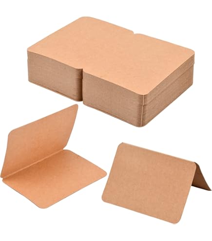 Biglietti Kraft Florence 200gsm - 10x9cm Per Biglietti Auguri E Inviti, Con Scatola - Foto 3