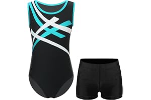 Yruioon Pojkar gymnastikdräkt ärmlös balettdräkt med shorts barn balett jersey gymnastik leotard gymnastik akrobatikdräkt