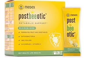 ‎MEDEX Medex Postbeeotic – Probiotika und Postbiotik mit inaktivierten Bifidobakterien, fermentierten Früchten & Gemüse, Vitamin C & B-Komplex – für Verdauung, Immunsystem & Darmflora – 20 Sachets