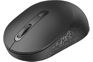 TECKNET Wireless Mouse, Bluetooth Mouse (BT5.2/3.0 & 2.4G), Computer Mice Silent Portable,1600 DPI Optical Mouse Sensor, Ergonomic Cordless Mouse for Laptop PC Mac, 18 Month Battery, Black