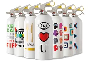 EXTINGUA Estintore Casa Omologato ABF 1 kg Estintore Schiuma Presa Antipanico Regalo Uomo Donna per Uso Domestico, Cucina, Auto, Barca, Mini Estintore per Interni, 1 pz