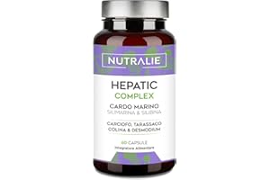 Cardio Mariano Fegato Complex 2092mg - Tarassaco e Carciofo Fegato - Desmodium + Colina - 80% Silimarina Milk Thistle - Hpatic Complex - 60 Capsule Vegane Nutralie