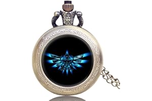 CokinkiDs The Legend of Zelda - Reloj de Bolsillo para Hombre, con diseño de Cuarzo de Bolsillo para Hombre, diseño de Dibujos Animados, Regalo para Hombre, The Legend of Zelda, La Leyenda de Zelda