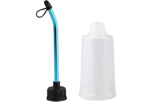 Mxfans White T10034 250cc 250ml Plastic Refill Bottle & Aluminum Alloy Bottle Straw for RC All Scale Model Car