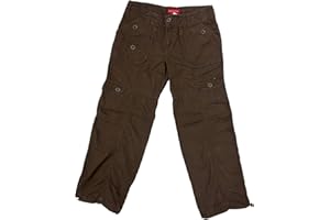 biyya® Girl's Cargo Trousers with Multi Pocket, Lightweight Cargo Pants for Girls High Waist Straight Wide Leg 7-14 Years