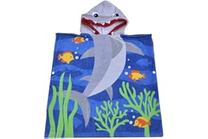 SearchI Toalla de Playa con Encapuchado 100% Algodón Albornoces para Bebés Niña Niño Toalla de Baño