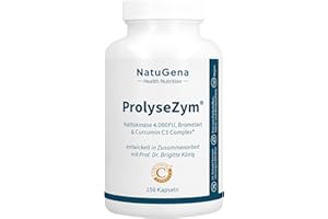 ‎NATUGENA NatuGena ProlyseZym Nattokinase 4.000 FU, Bromelain, Curcumin C3 Complex, Vitamin C, Quercetin, 150 Kapseln (30 Tage Packung)