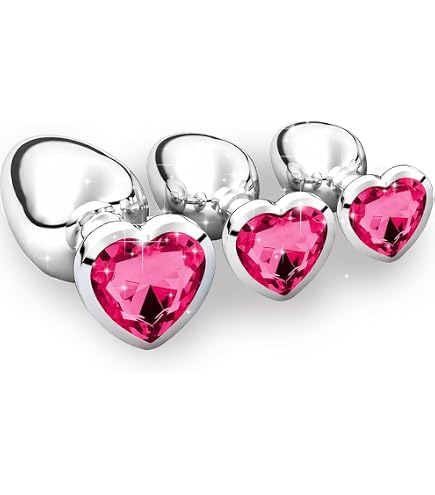 Lot De 3 Cloches Ana Plug Bleu Diamant – Anneau Avec Chaîne Métal Pour Jouets Érotiques Longue Durée