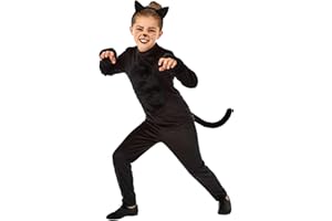 Fun Shack Black Cat Costume for Girls, Cat Costumes for Kids, Halloween Costumes for Kids, Black Cats Girls Halloween Costume
