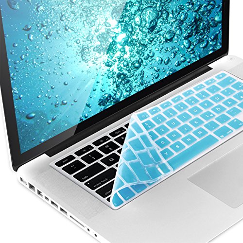 kwmobile Tastaturschutz Apple MacBook Air 13''/ Pro Retina 13''/ 15'' - QWERTZ Silikon Laptop Tastaturfolie - Notebook Tastaturschutzfolie Türkis