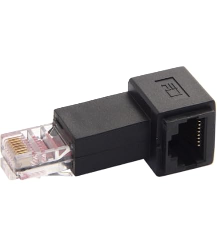 Bolwins K49S Cavo di Rete Prolunga - Cavo Ethernet ad angolo 90°, ideale per spazi ristretti, connessione stabile, Plug & Play, compatibile con router, PC, TV