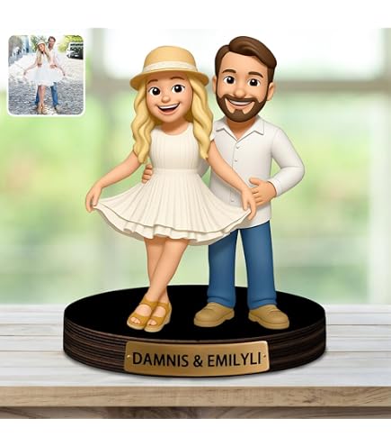 Portrait Caricature Personnalisé Sur Plaque En Bois 3D - Cadeau Anniversaire Homme Original Avec Photo Et Texte