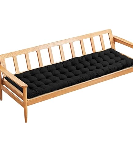thumbnail image 2 of Thick Garden Bench Cushion Pad - 125x48cm Coffee 2-3 Seater Seat Pad For Patio, Indoor & Outdoor Benches 2 of 12