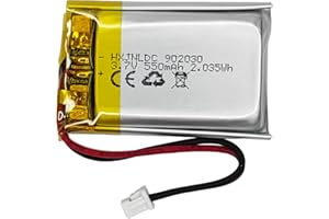 HXJNLDC DC 3.7v 550mah 902030 batería Recargable de polímero de Litio, Adecuada para Productos electrónicos DIY 3.7-5v, batería incorporada de 2 Cables y lámparas LED
