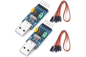 Hailege 2pcs CH341T Downloader Tool USB to UART IIC USB to TTL Convert Adapter Serial Downloader for STC STM PIC