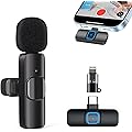 DayDup Micro Cravate sans Fil pour iPhone/iOS/Android, Micro Cravate Portable Plug & Play réduction du Bruit pour Youtube, Facebook, Twitter, Tiktok Video et La Diffusion en Direct(Adaptateur Inclus)