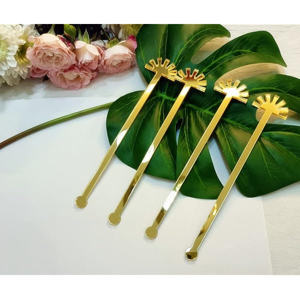 50Pcs 6.69 Inch Plastic Swizzle Sticks Cocktail Coffee Ice Drink Stirrers Stirring Rod Musical Notes Top Swizzle Stick Multicolor Stir Sticks for Home Bar Party Favor