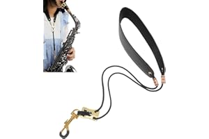 Febbya Saxophone Carrier, Universal Saxophone Strap, Adjustable with Rotating Metal Hook, Saxophone Strap, Saxophone Strap, Carrying Strap, Saxophone for Saxophone, Alto Tenor, Soprano, Baritone
