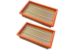 M&M SMARTEK Lot de 2 filtres plissés plats pour modèles Kärcher d’origines : NT 25/1 Ap, NT 35/1, NT 35/1, NT 45/1, NT 55/1, NT 361, NT 561, NT611 Tact, Te, M, Eco remplace le modèle d’origine 6.904-367.0
