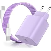 20W Fast Charging Charger for iPhone 17/16, PD3.0 USB C Charger Plug | 20W USB C Charger Fast Charging with 2M Type C Cable,