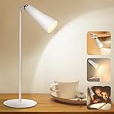 ONEVER Lampada da tavolo a LED, lampada da tavolo touch con magnetica, ricaricabile senza fili, lampada da studio dimmerabile