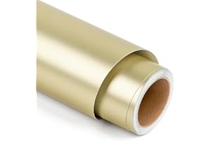 LYA VINYL Matte Metallic Permanent Vinyl for Cricut, 12" x 5FT Champagne Gold Self Adhesive Vinyl Roll for Cricut and Silhouette Cameo, Gold Vinyl for Party Decoration, Window Stickers, Home Decor