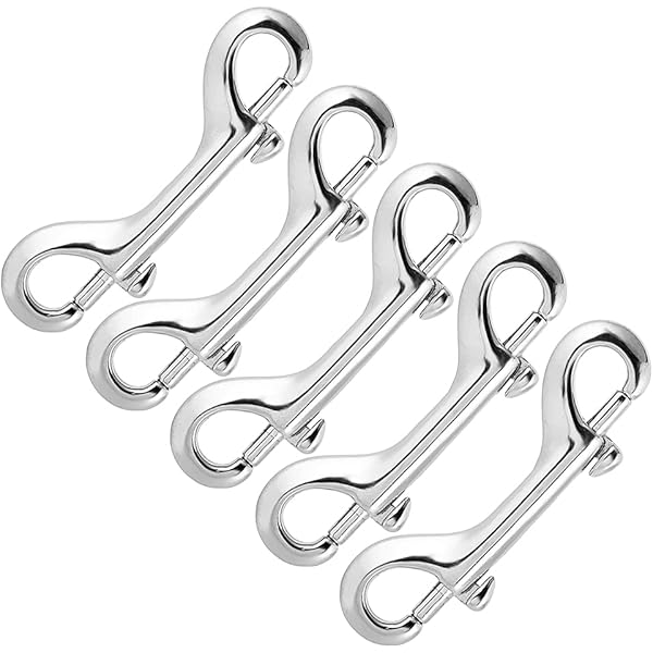 2 Ganci A Scatto Girevoli In Acciaio Inox 316 - Per Immersioni, Portachiavi E Attivit&agrave; Outdoor
