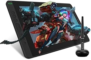 HUION Tavoletta Grafica con Display Kamvas 13 (Senza Supporto) Schermo Laminato Completo 8 Pulsanti Programmabili, Connettività con Dispositivi AndroidIdeale per L'ufficio a Casa e L'e-learning