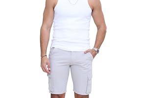 52_DNM Mens Combat Shorts Cargo Combat Multi Pocket Cotton Knee Length Short