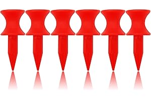 FINGER TEN Golf Tees Kunststoff Golftees Tee Set für Driver Wert 60 100 Stück Wiederverwendbar Plastik Kurz Lang Blau Rot Rosa Orange Weiß Multi Farbe 32 39 51 58 70 mm für Golfer