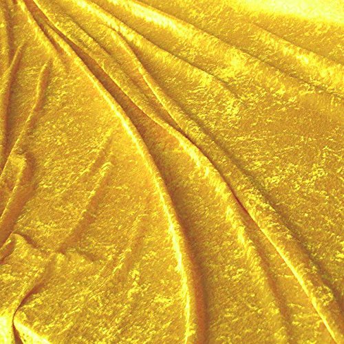 TOLKO® Pannesamt Stoff in gold gelb – hochwertige Meterware am Stück - 2