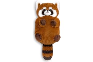 COMOIL Red Panda Microwave Heating Pads for Neck and Shoulders, Stomach & Muscles & Joint, Washable Cozy Plush Stuffed Animal, 43x20cm Natural Moist Wheat Bags Microwavable, Unscented
