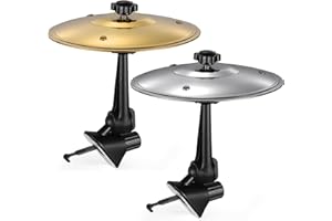 Facmogu 2Pack Car Drum Cymbal Air Vent, Gold & Silver Car Symbol Drum for Car Vent, Quirky Gift for Road Trips, Clip-On Design for Easy Installation and Rugged, Universal Fit Compact Vehicle Accessory