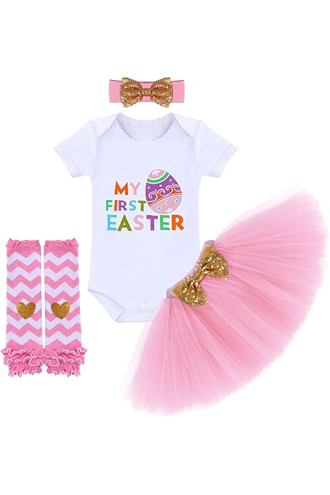 Completo Pasquale Neonato - Set Con Body, Pantaloni E Cappello Coniglietto, Cotone Elastan, Lavabile, Prima Pasqua - Foto 6