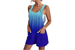 Achlibe Summer Casual Womens Sleeveless Boho Floral Baggy Overall Long Jumpsuit Playsuit Trousers Pants Dungarees Rompers