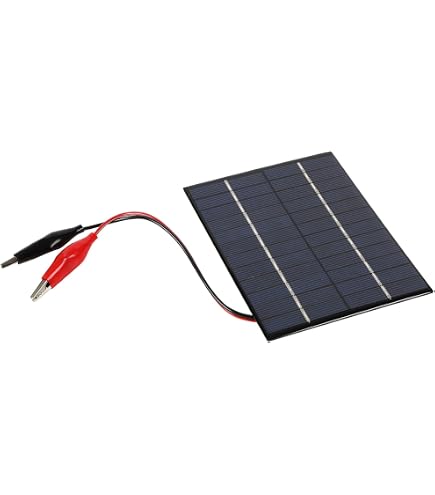 DEWIN Pannello Solare 2W 6V In Silicio Policristallino Con Caricabatterie Per Progetti Fai-da-te, Scientifici E Domestici