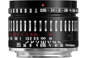 TTArtisan 35 mm F0,95 APS-C obiektyw aparatu ręcznego ustawiania ostrości bardzo duża przysłona lekki obiektyw aparatu w stylu retro do montażu Sony E