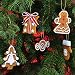 Produktbild designfun BAUMSCHMUCK Set Weihnachten 9-TEILIG PFEFFERKUCHEN-Design Figuren MIT AUFHÄNGER